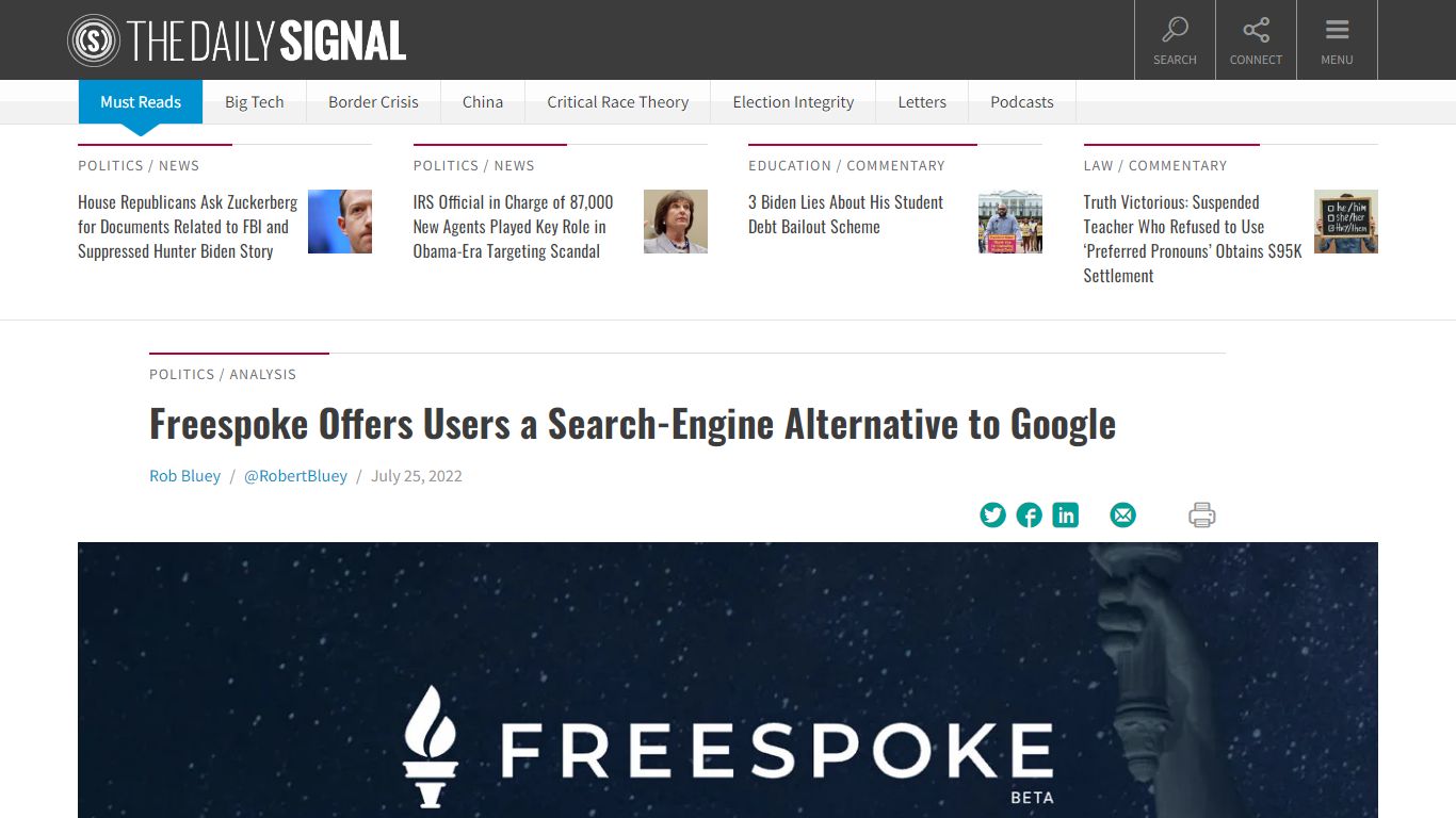 Freespoke Offers Users a Search-Engine Alternative to Google